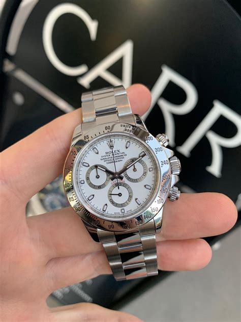 rolex stainless steel cosmograph daytona 116520|rolex daytona steel white dial.